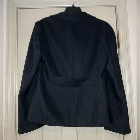 Women’s Vintage Anne Klein Black Long Sleeve Button Blazer Jacket 6 Shoulder Pad - Picture 4 of 5